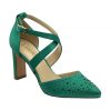 Wedding And Party Wear | Lotus Lotus Leona Emerald Diamonte Bar Shoe Uls425