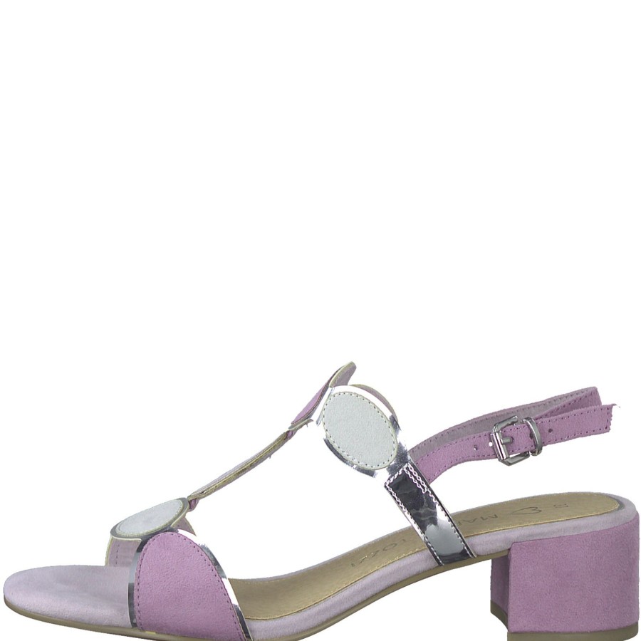 Wedding And Party Wear | Wendel Marco Tozzi 28230 Pink Combi Block Heel Sandal