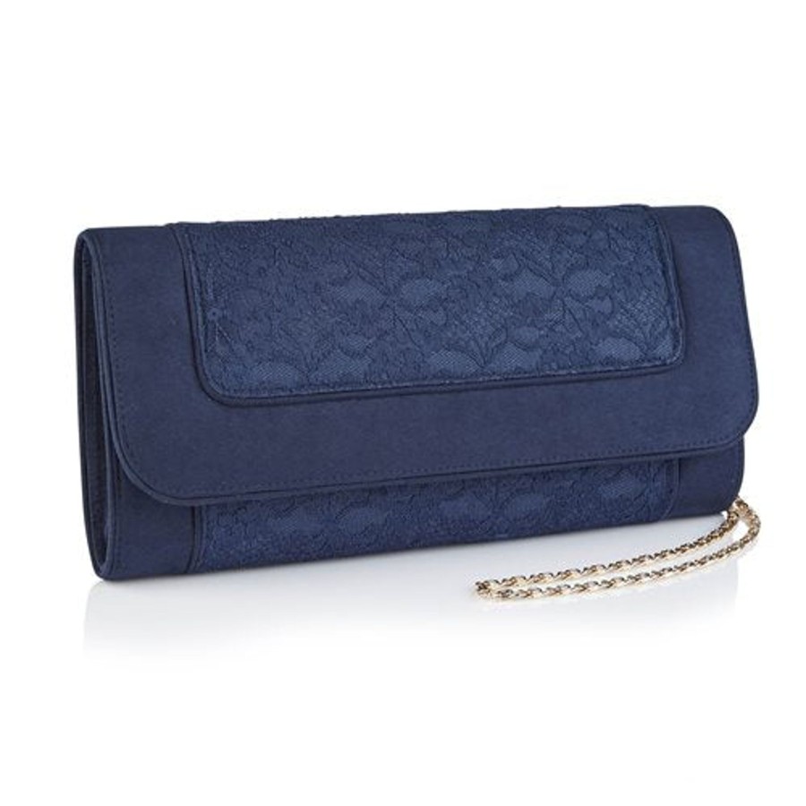 Wedding And Party Wear | Ruby Ruby Shoo Bag Tirana Navy Clutch. Matching Chrissie Shoes Available