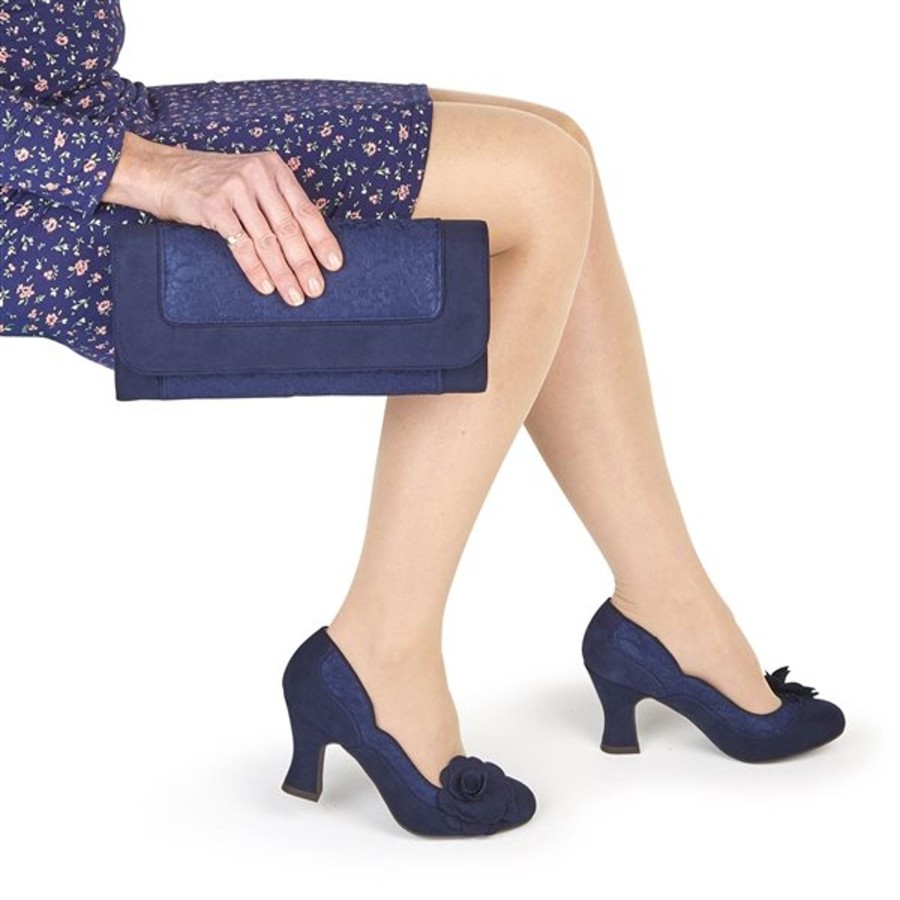 Wedding And Party Wear | Ruby Ruby Shoo Bag Tirana Navy Clutch. Matching Chrissie Shoes Available