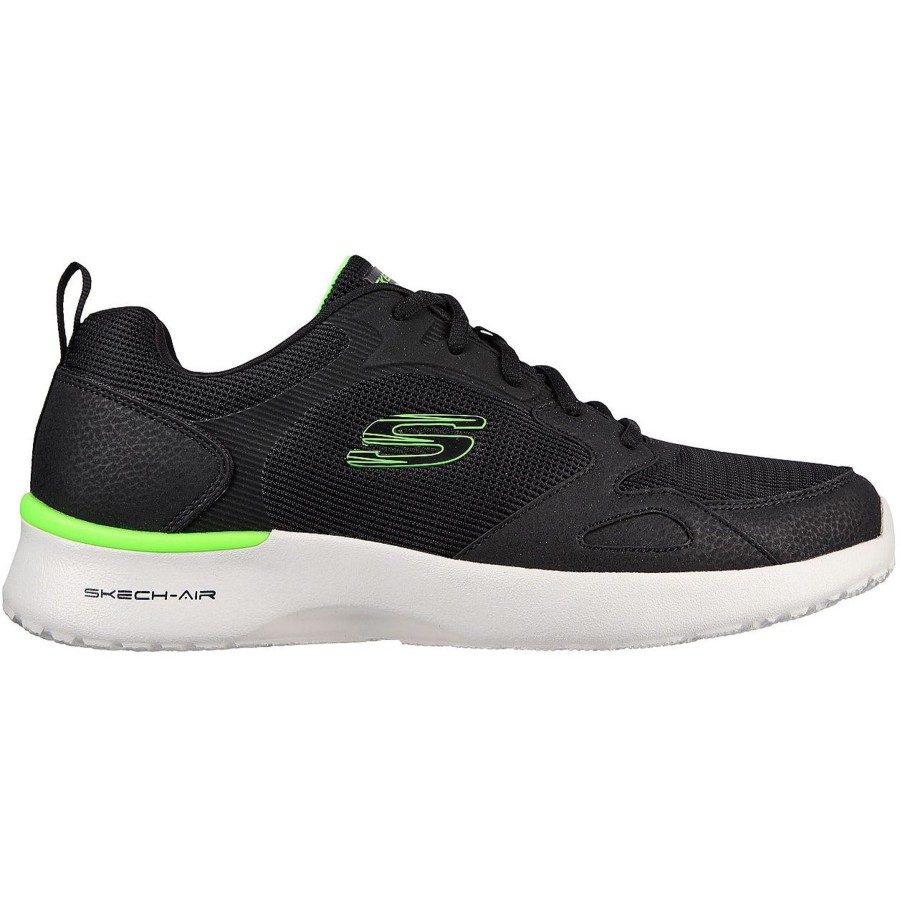 Men'S Styles | Skechers Skechers Men'S Air-Cushioned Trainer Withlaces 232292 Charcoal