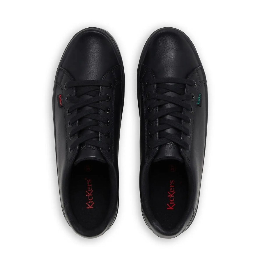 Back To School | Kickers Kickers Tovni Stack Black Leather Lace Up Shoes