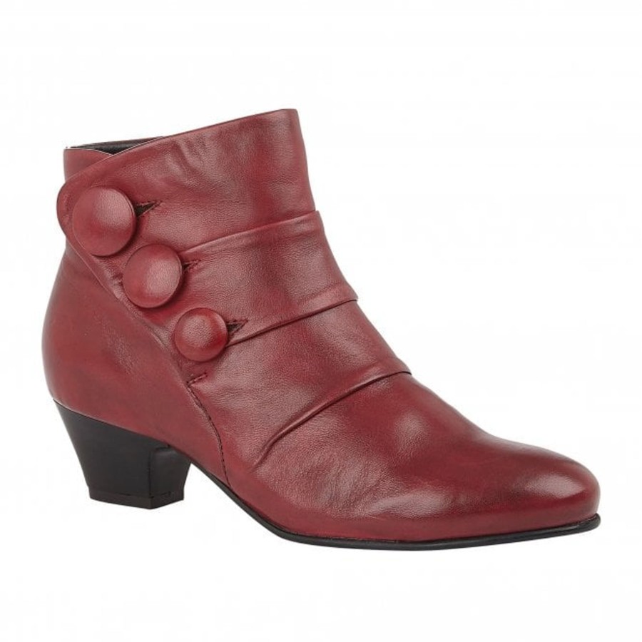 Ankle Boots & Hikers | Lotus Lotus Ankle Boot Prancer Red