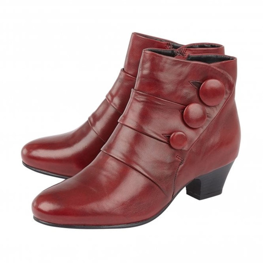 Ankle Boots & Hikers | Lotus Lotus Ankle Boot Prancer Red