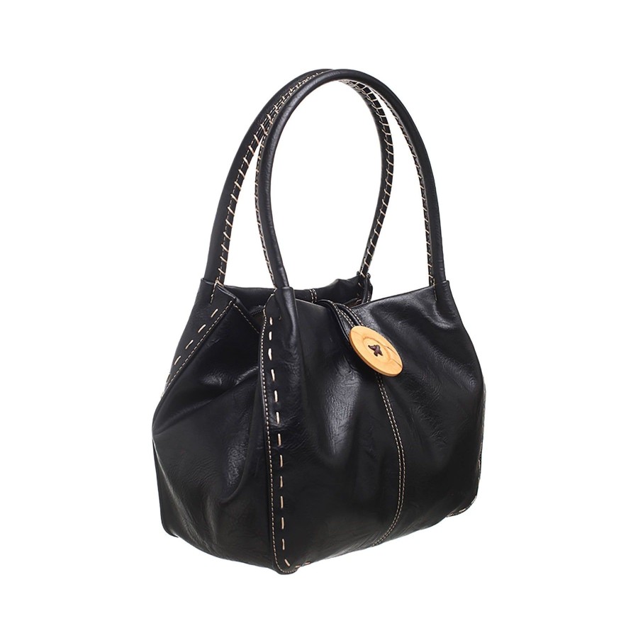 Handbags | Bessie Bessie London Classic Button Bag Black Bw446