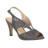 Wedding And Party Wear | Lotus Lotus Amelia Pewter Shimmer Open Toe Shoes