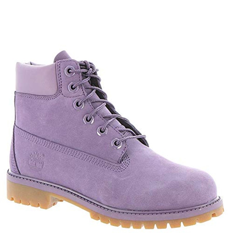 Back To School | Timber Timberland 6 Inch Premium Boot Youth Grape Leather Waterproof