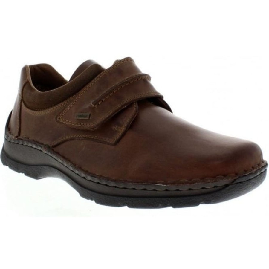 Men'S Formal And Work Shoes | Rieker Rieker Men'S Touch-Fastening Shoe Brown 05358-25