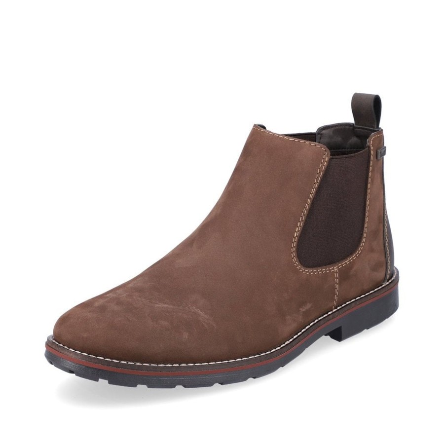 Men'S Boots | Rieker Rieker Classic Man'S Smart Slip-On Boot Brown 35382-27