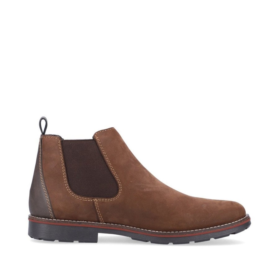 Men'S Boots | Rieker Rieker Classic Man'S Smart Slip-On Boot Brown 35382-27