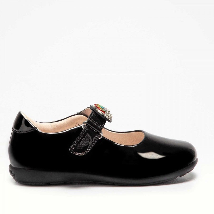 Lelli Kelly | Leli Lelli Kellybrite 8144 G Fitting Blackpatent Rainbow Shoe With Changeable Straps