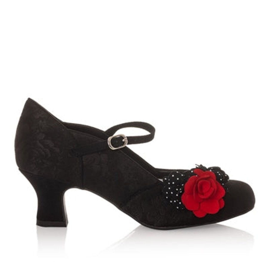 Wedding And Party Wear | Ruby Ruby Shoo Bar Shoe Gillian Noir Red, Matching Bag Brindisi Available.