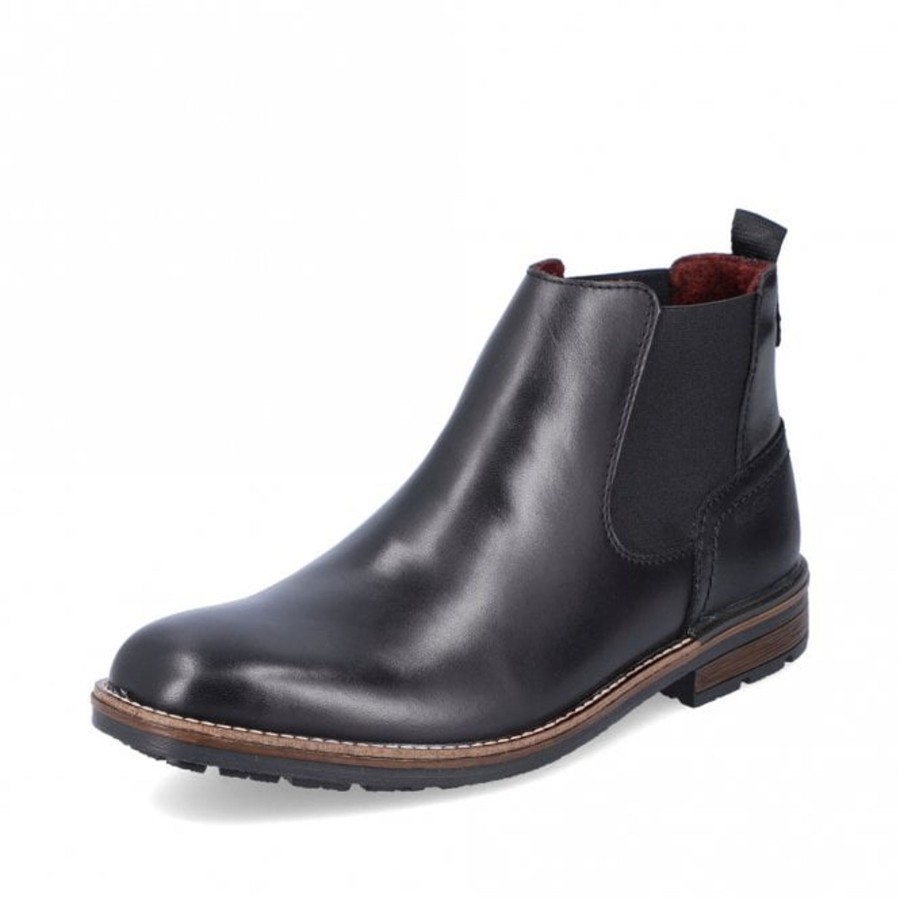 Men'S Styles | Rieker Rieker Men'Sblack Leather Boot 1360-00