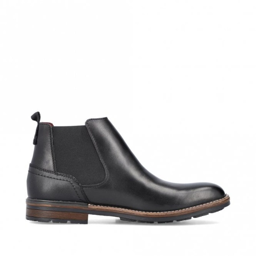 Men'S Styles | Rieker Rieker Men'Sblack Leather Boot 1360-00