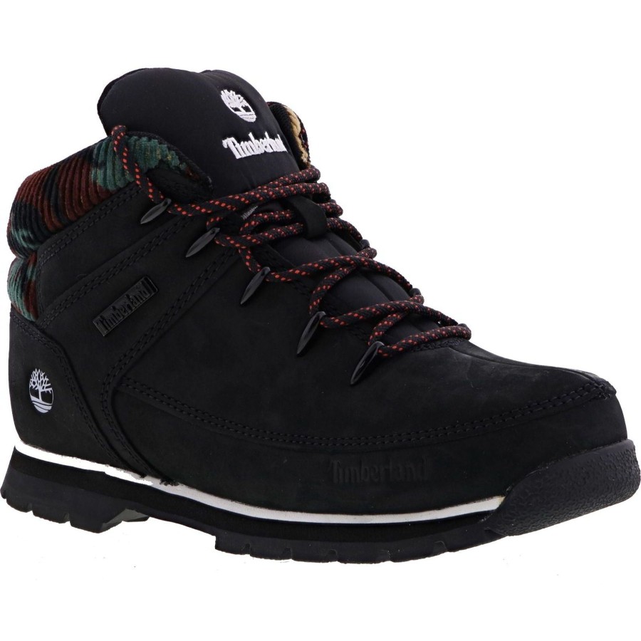 Timberland Kids | Timber Timberland Euro Sprint Hiker Black Nubuck Leather