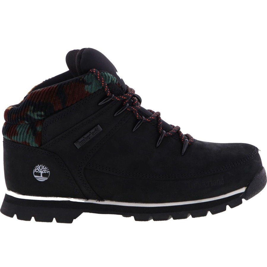 Timberland Kids | Timber Timberland Euro Sprint Hiker Black Nubuck Leather