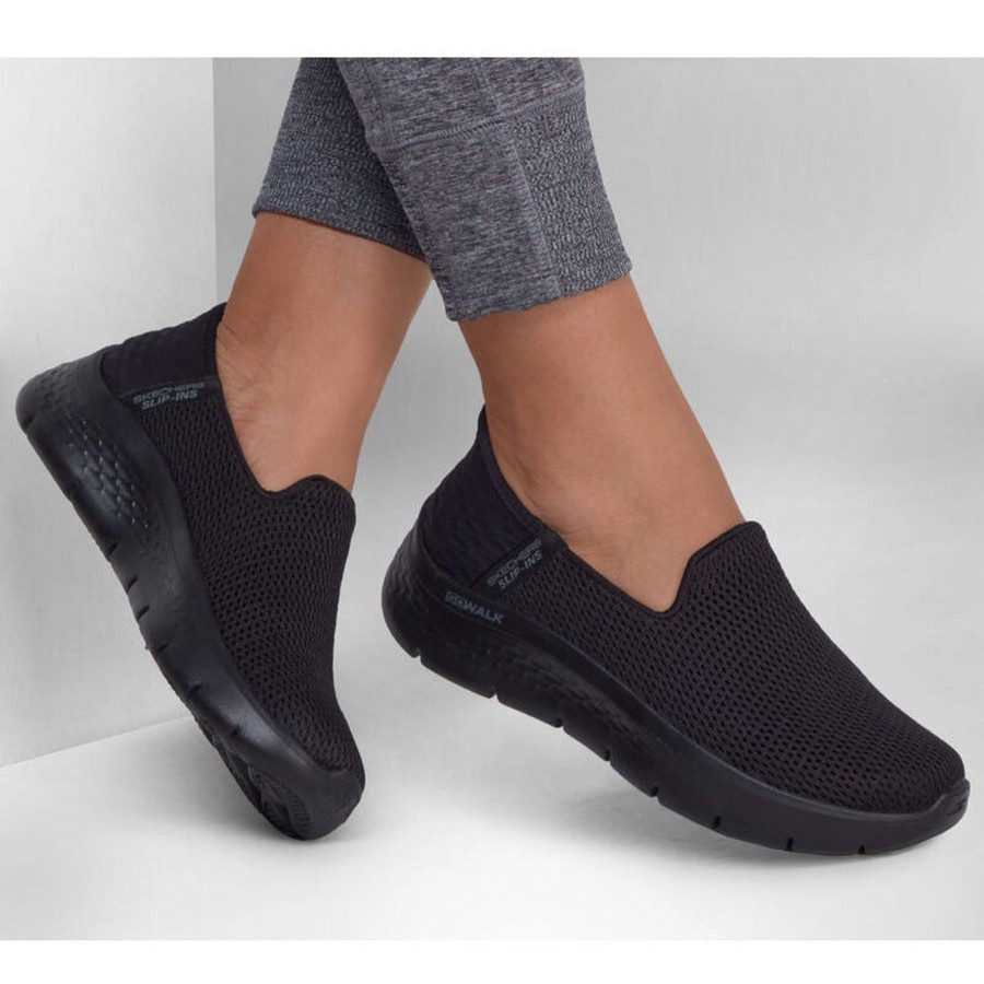 Shoes And Trainers | Skechers Skechers 124963Bbk Slip-Ins: Go Walk Flex - Relish Black