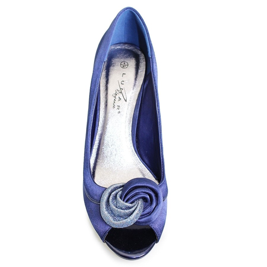 Lunar Occasion Wear And Bags | Lunar Lunar Ripley Occasion Shoe Navy Satin