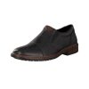 Men'S Formal And Work Shoes | Rieker Rieker Men Slip-On Shoe In Black Leather 17659-00