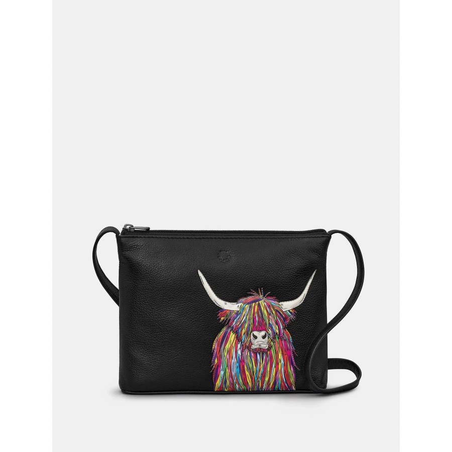 Handbags | Yoshi Yoshi Highland Cow Cross Body Black Yb214 Cow