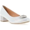 Bioeco Shoes And Matching Bags | Bioeco Bioeco 6415 Silver Wide Fitting Dress Court Shoe 6415-2103