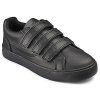 Back To School | Kickers Kickers Black Leather Tovni Tripple Touch Fastening School Shoe 36 Up