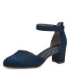 Ladies Styles | Jana Jana 24475 Navy Wide Fitting Block Heel Bar Shoe 24475-805