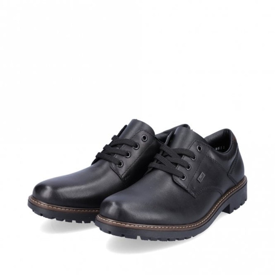 Men'S Formal And Work Shoes | Rieker Rieker Men'S Black Lace Up Shoes F4611-00