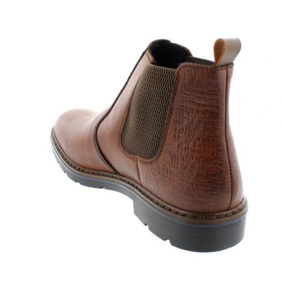 Men'S Formal And Work Shoes | Rieker Rieker Chelsea Boot Brown Pull On F3553