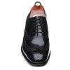 Men'S Formal And Work Shoes | Barker Barker Brogue Shoe Glasgow Black Hi Shine Leather