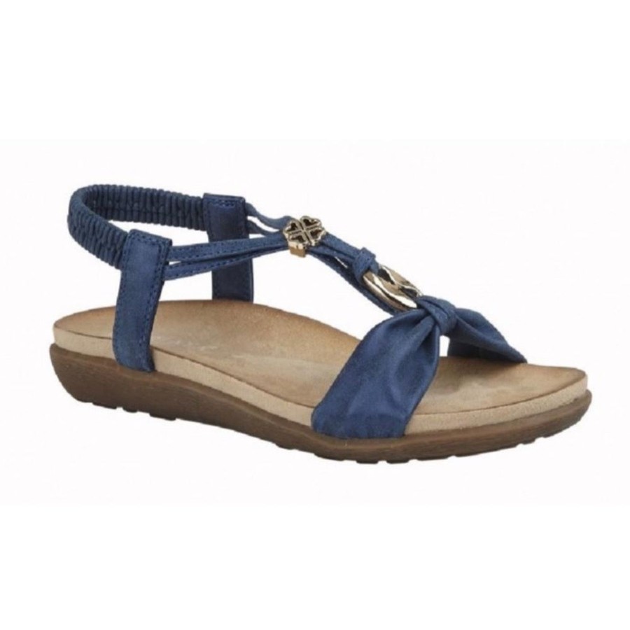 Sandals And Toe-Posts | Marlows Cipriata Sandal Zana Navy L660 Navy Slip On