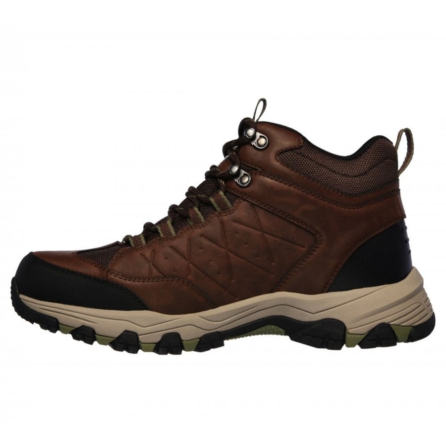 Men'S Boots | Skechers Skechers Men'S Hiking Boot Selmen - Telago 66283Ltbr Brown