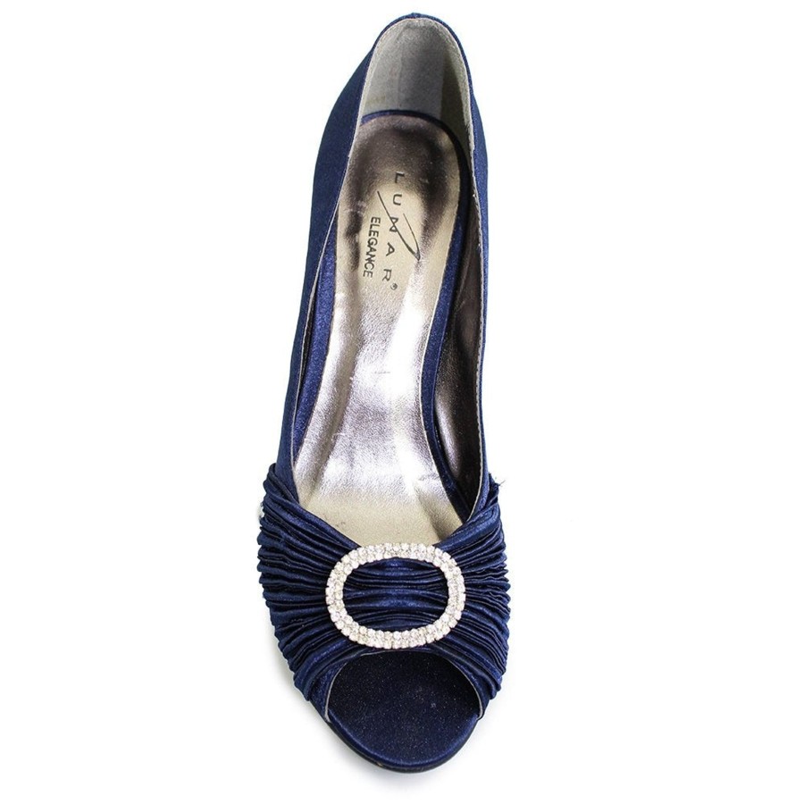 Lunar Occasion Wear And Bags | Lunar Lunar Sienna Occasion Shoe Navy Diamante