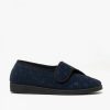 Men'S Styles | Marlows Comfylux Paul Navy Touch Fastening Mens Slipper