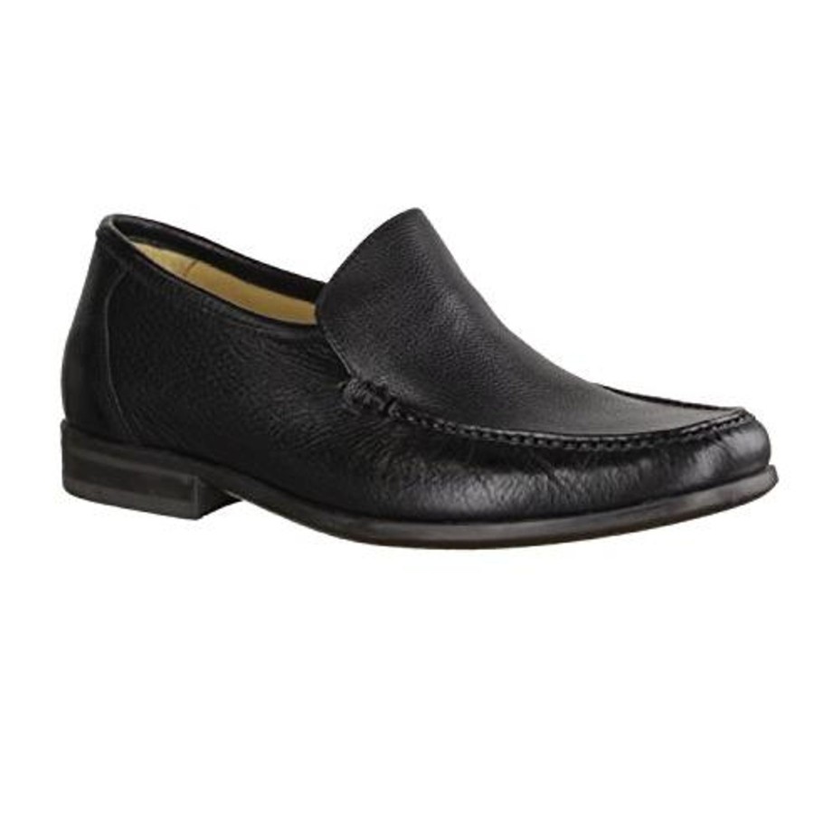 Men'S Formal And Work Shoes | Getz Anatomic & Co Slip On Shoe Torres Black Soft Leather Formal Shoes 828226 Rrp £105