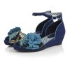 Wedding And Party Wear | Ruby Ruby Shoo Sandal Phyllis Blue Matching Santiago Style Bag Available