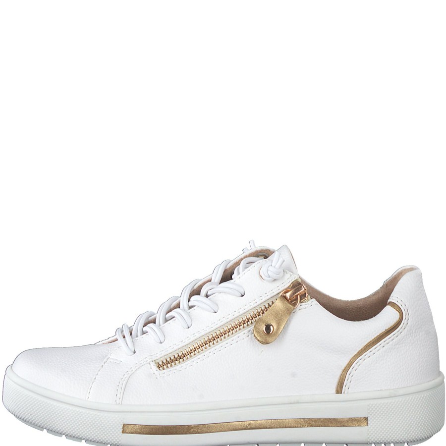 Ladies Styles | Jana Jana Trainer Wide Fit White Multy 23660-152