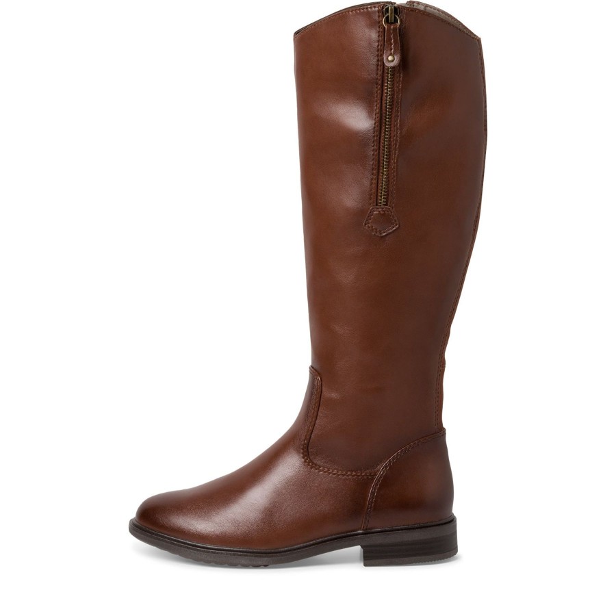 Long Boots And Riding Boots | Jana Jana Long Riding Boot Wide Fitting 25562 Cognac