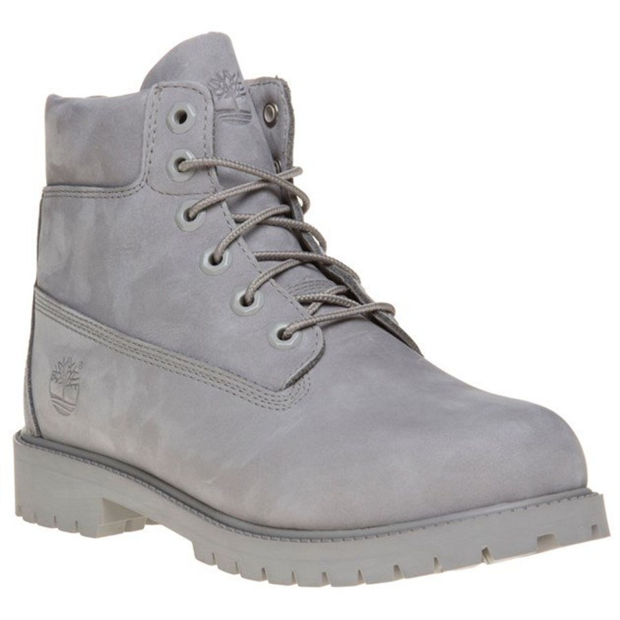 Timberland Kids | Timber Timberland 6 Inch Premium Boot Youth Mid Grey Leather Waterproof