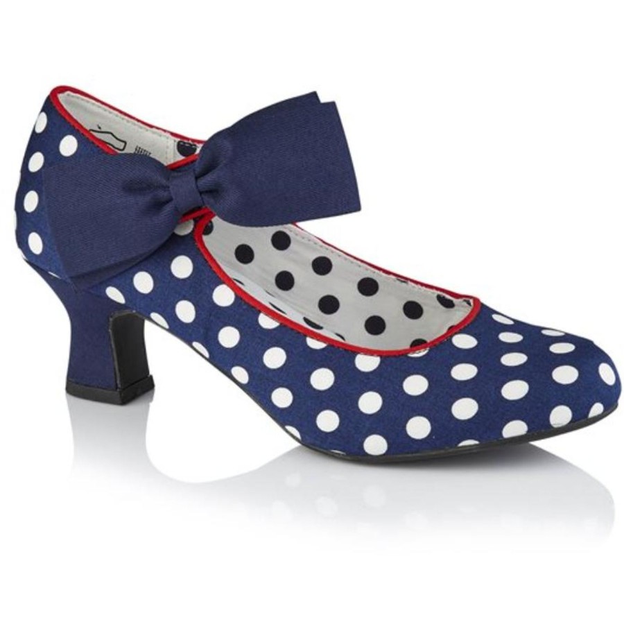 Wedding And Party Wear | Ruby Ruby Shoo Court Shoe Trixie Navy Spots