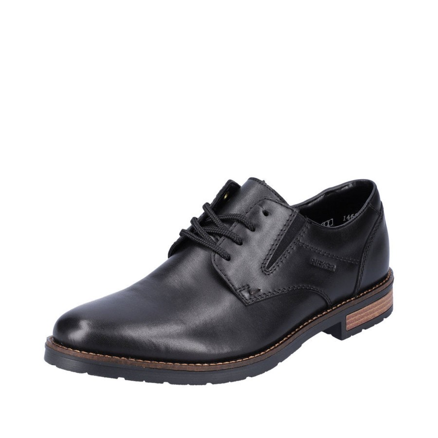 Men'S Formal And Work Shoes | Rieker Rieker Men'S Lace-Up Shoe Black 14621-00